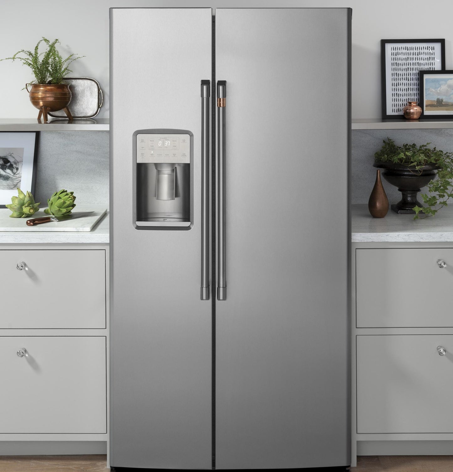CAFE  21.9 Cu. Ft. Counter-Depth Side-By-Side Refrigerator in Stainless Steel - CZS22MP2NS1