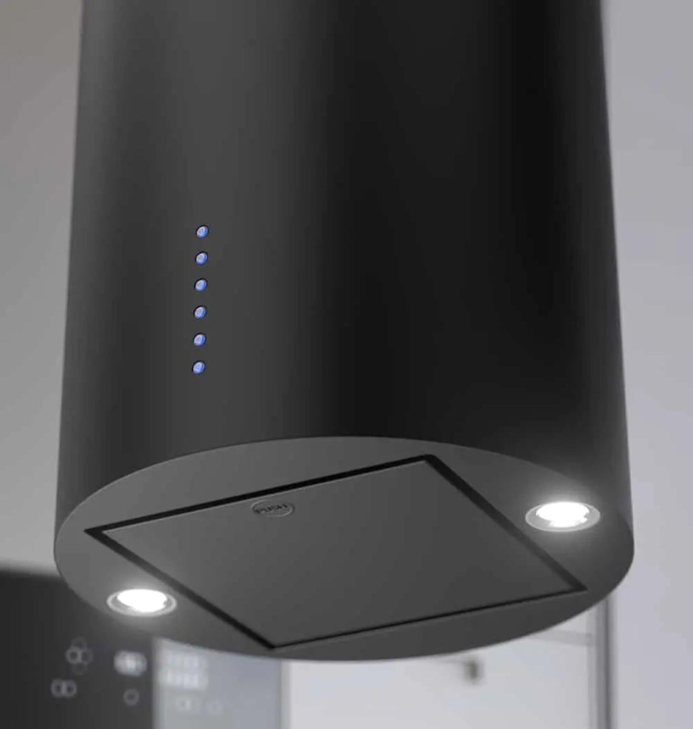 XO APPLIANCE XOCYLI16BC 600/395 CFM Designer Cylinder Island Black - XOCYLI16BC
