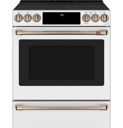 CAFE CES700P4MW2 CAFé30" Smart Slide-In, Front-Control, Radiant and Convection Range White - CES700P4MW2