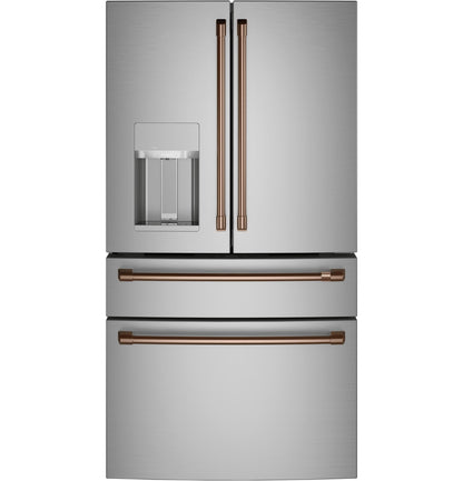 CAFE CXE22DP2PS1 CAFé™ ENERGY STAR 22.3 Cu. Ft. Smart Counter-Depth 4-Door French-Door Refrigerator in Stainless Steel - CXE22DP2PS1