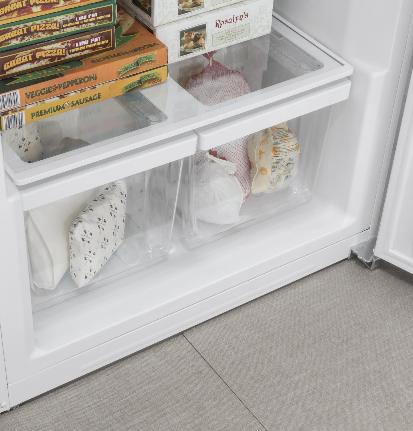 GE APPLIANCES FUF21DLRWW GE® ENERGY STAR® 21.3 Cu. Ft. Frost-Free Garage Ready Upright Freezer White - FUF21DLRWW