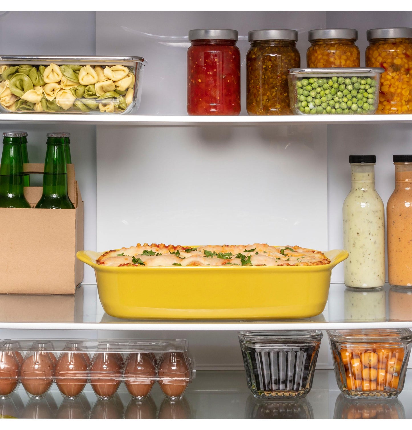 GE APPLIANCES GBE17HYRFS GE® ENERGY STAR® 17.7 Cu. Ft. Counter-Depth Bottom-Freezer Refrigerator in Stainless Steel - GBE17HYRFS