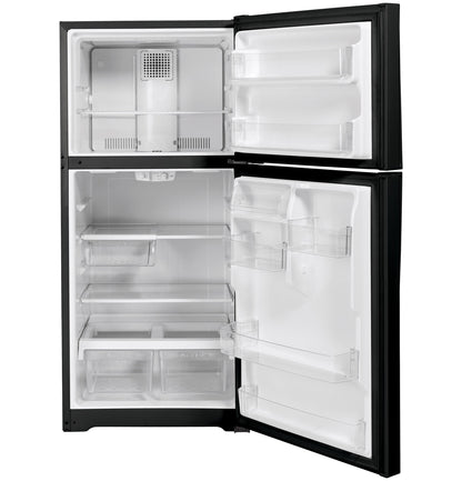 GE APPLIANCES GE 19.2 Cu. Ft. Top-Freezer Refrigerator Black - GTE19JTNRBB