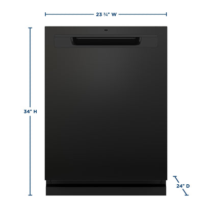 GE APPLIANCES GDP670SGVBB GEENERGY STARTop Control with in Stainless Steel Interior Dishwasher with Sanitize Cycle Black - GDP670SGVBB