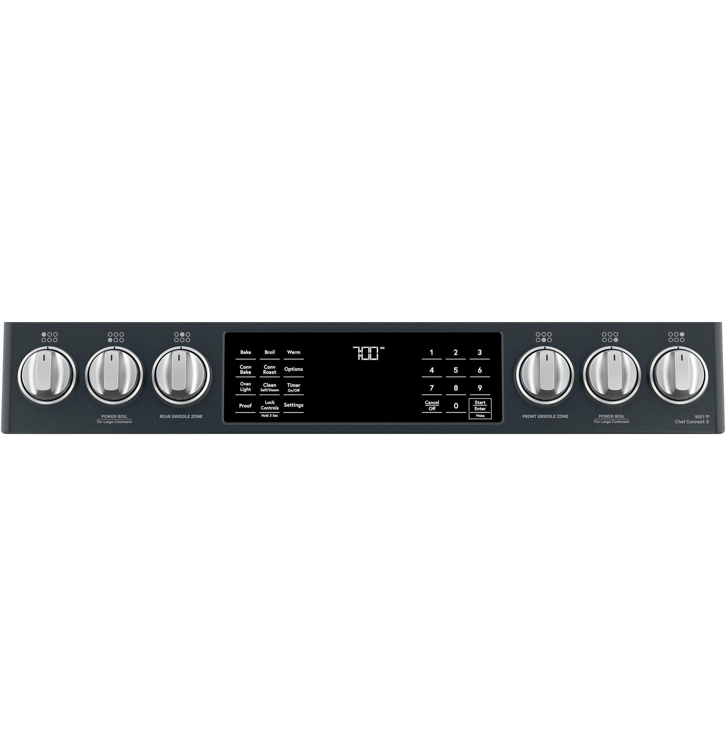 GE APPLIANCES CAFE CGS700P3MD1 CAFé™ 30" Smart Slide-In, Front-Control, Gas Range with Convection Oven Black - CGS700P3MD1
