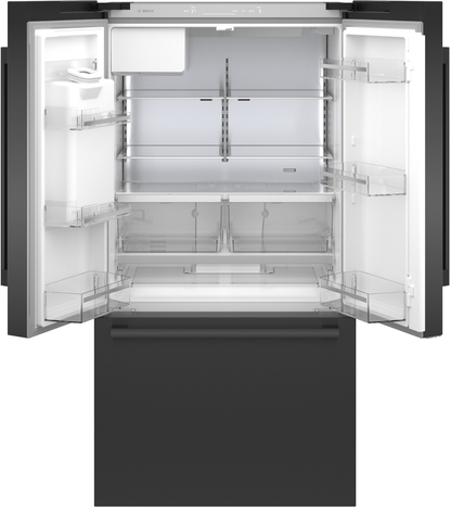 BOSCH B36CD52SNB 500 Series, French Door Bottom freezer, multi door, 36'', Black inox-antifingerprint, Total No Frost Black in Stainless Steel - B36CD52SNB