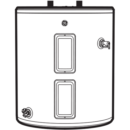 GE APPLIANCES 36 Gallon Top Port Lowboy Electric Water Heater Gray - GE40L08BAM