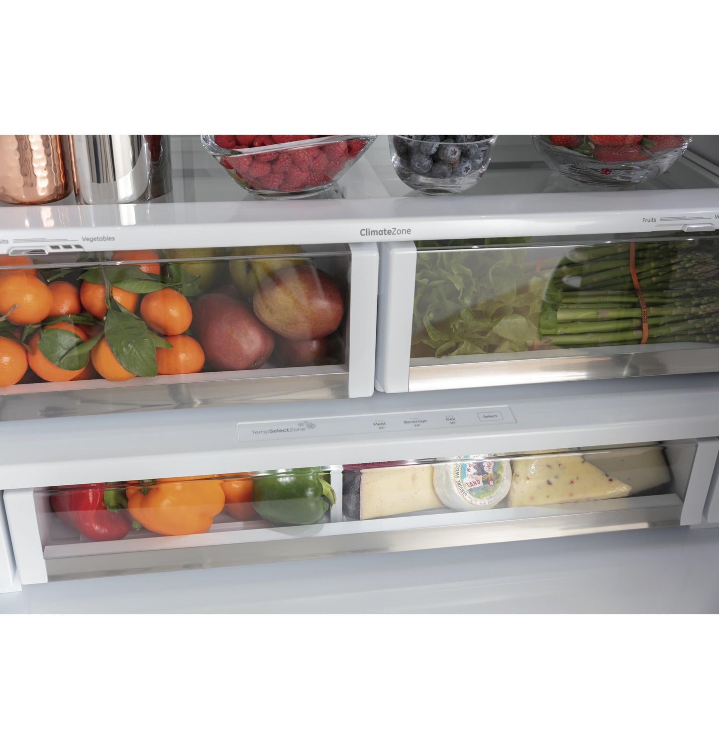CAFE CYE22UP2MS1 CAFé™ ENERGY STAR® 22.1 Cu. Ft. Smart Counter-Depth French-Door Refrigerator with Keurig® K-Cup® Brewing System in Stainless Steel - CYE22UP2MS1