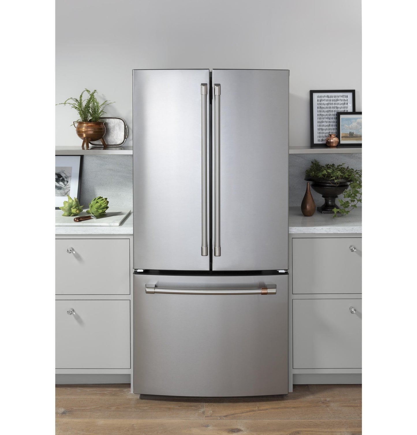 CAFE CWE19SP2NS1 CAFé™ ENERGY STAR® 18.6 Cu. Ft. Counter-Depth French-Door Refrigerator in Stainless Steel - CWE19SP2NS1