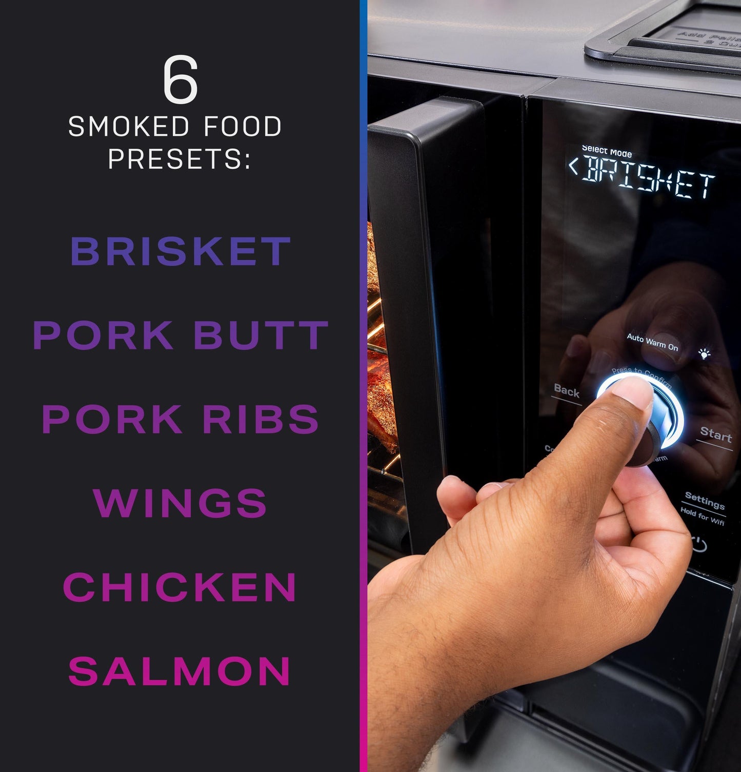 GE APPLIANCES P9SBAAS6VBB GE Profile™ Smart Indoor Pellet Smoker Black - P9SBAAS6VBB