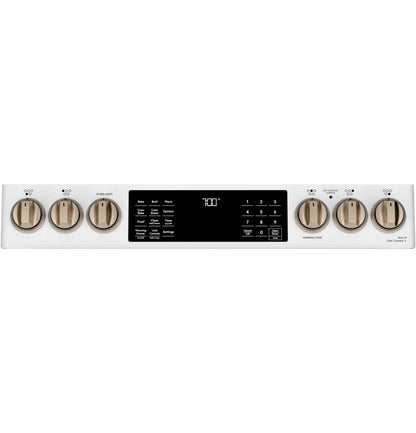 CAFE CES700P4MW2 CAFé30" Smart Slide-In, Front-Control, Radiant and Convection Range White - CES700P4MW2