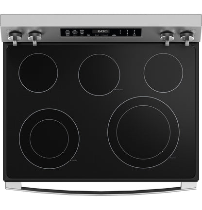 GE APPLIANCES GRF600AVSS GE® ENERGY STAR® 30" Free-Standing Electric Convection Range with No Preheat Air Fry and EasyWash™ Oven Tray in Stainless Steel - GRF600AVSS