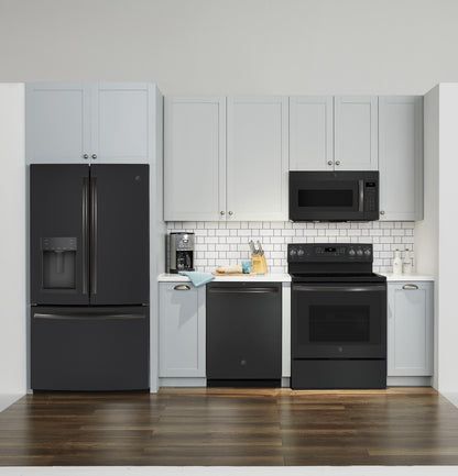 GE APPLIANCES 1.9 Cu. Ft. Over-the-Range Sensor Microwave Oven Black Slate - JVM7195FLDS