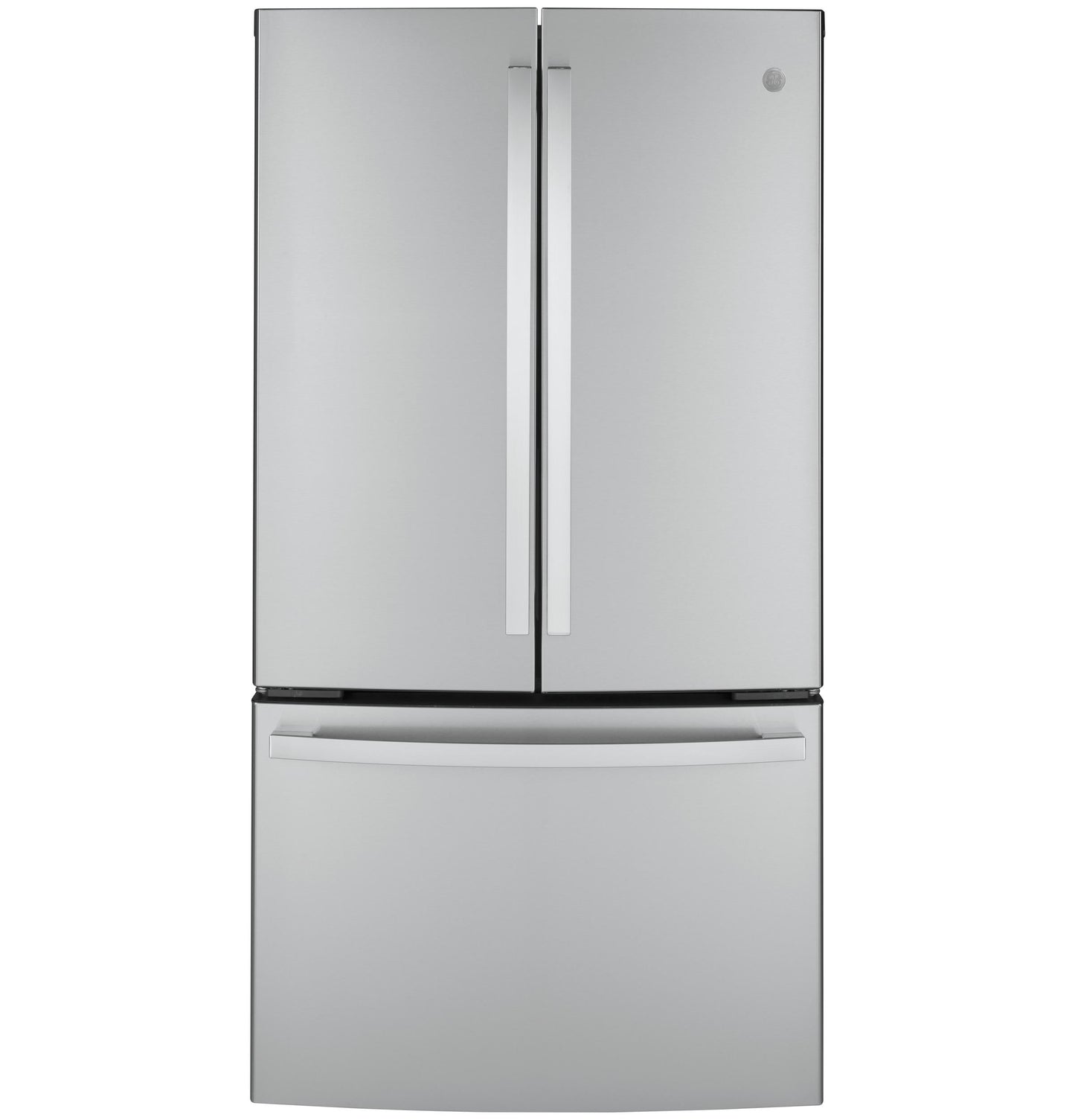 GE APPLIANCES GE 23.1 Cu. Ft. Counter-Depth Fingerprint Resistant French-Door Refrigerator in Stainless Steel - GWE23GYNFS