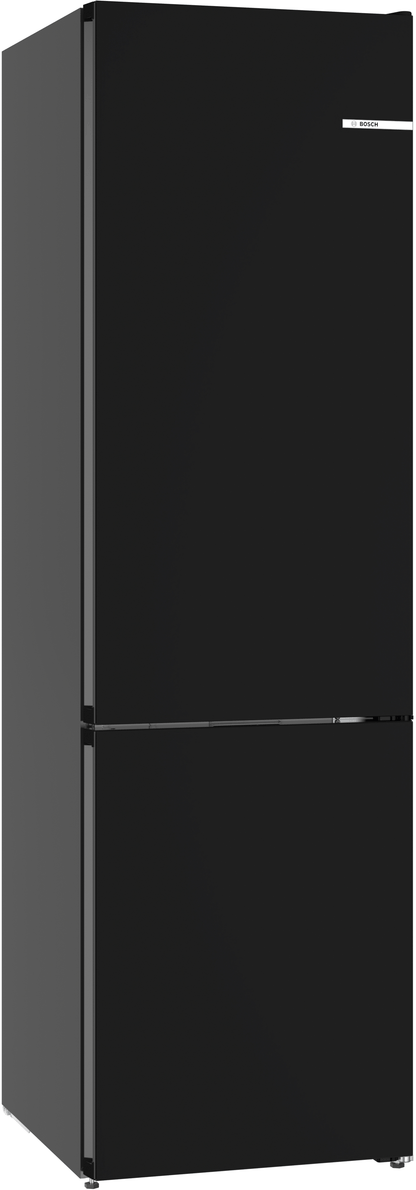 BOSCH B24CB80ESB 800 Series, free-standing fridge-freezer with freezer at bottom, glass door, 24'', Black, Total No Frost Black - B24CB80ESB