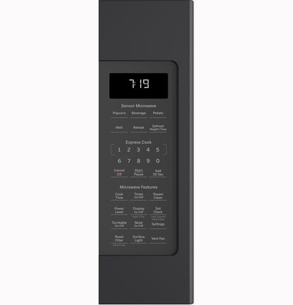 GE APPLIANCES 1.9 Cu. Ft. Over-the-Range Sensor Microwave Oven Black Slate - JVM7195FLDS