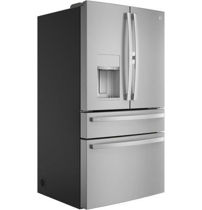 GE APPLIANCES PVD28BYNFS GE Profile™ ENERGY STAR® 27.9 Cu. Ft. Smart Fingerprint Resistant 4-Door French-Door Refrigerator with Door In Door in Stainless Steel - PVD28BYNFS