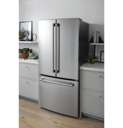 CAFE CWE19SP2NS1 CAFé™ ENERGY STAR® 18.6 Cu. Ft. Counter-Depth French-Door Refrigerator in Stainless Steel - CWE19SP2NS1
