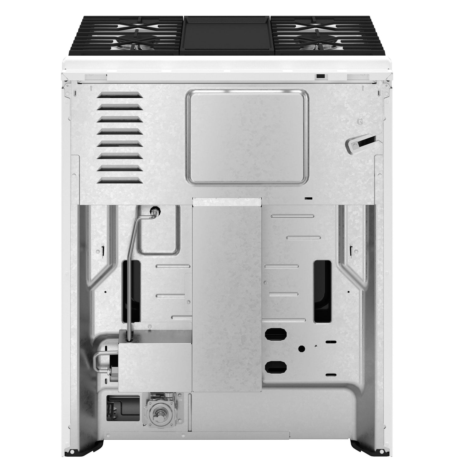 GE APPLIANCES GGS600AVWW GE® 30" Slide-In Front-Control Convection Gas Range with No Preheat Air Fry and EasyWash™ Oven Tray White - GGS600AVWW
