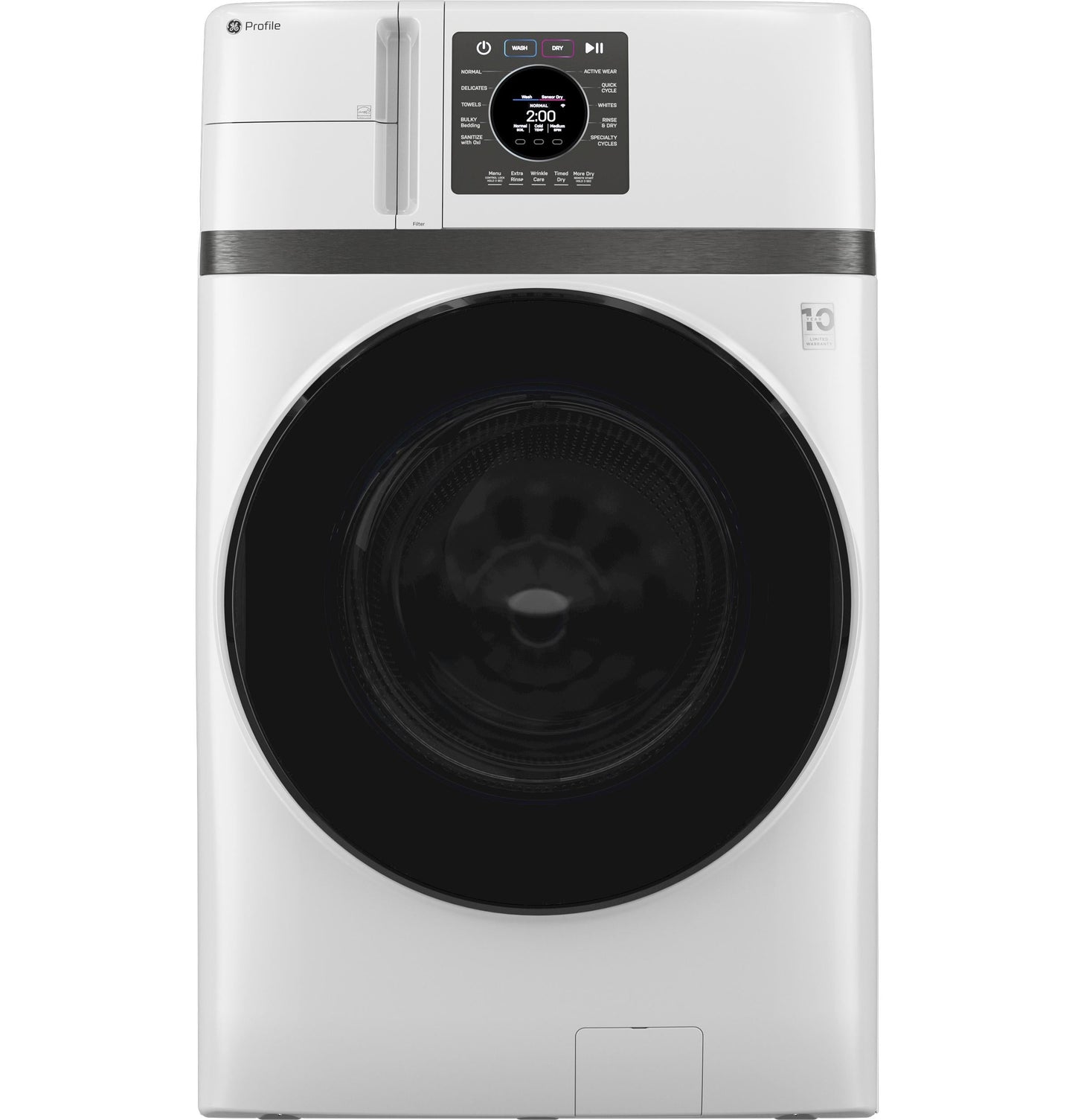 GE APPLIANCES PFQ83HSSWWW GE Profile™ ENERGY STAR® 4.6 cu. ft. Capacity UltraFast Combo with Ventless Inverter Heat Pump Technology Washer/Dryer White - PFQ83HSSWWW