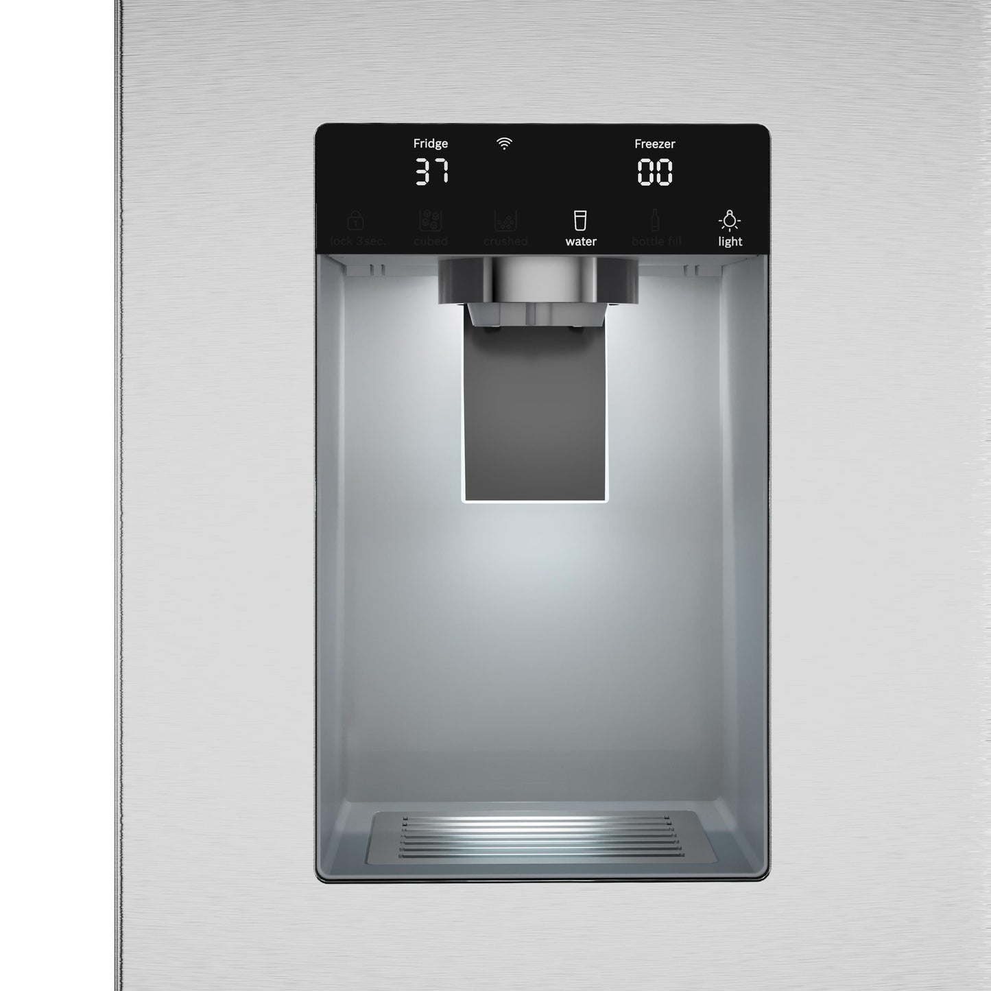 BOSCH B36FD52SNS 500 Series, French Door Bottom freezer, multi door, 36'', Brushed steel (with anti-fingerprint), Total No Frost in Stainless Steel - B36FD52SNS