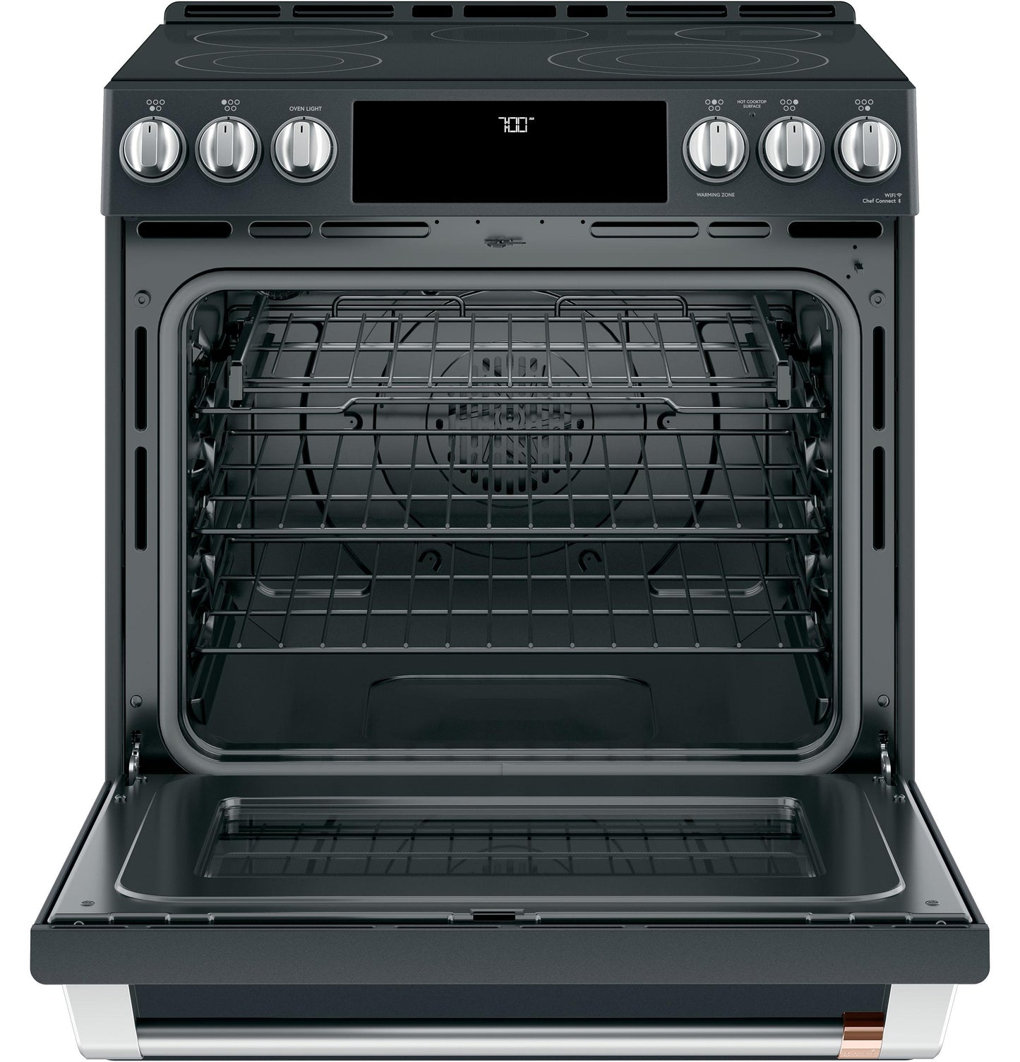 CAFE CES700P3MD1 CAFé30" Smart Slide-In, Front-Control, Radiant and Convection Range Black - CES700P3MD1