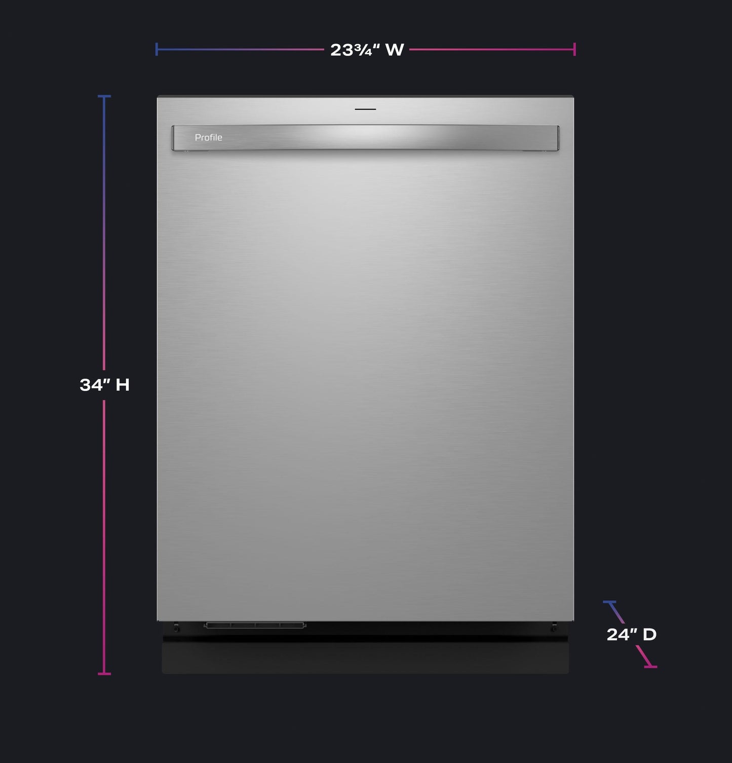GE APPLIANCES PDT795SYVFS GE Profile™ ENERGY STAR Smart UltraFresh System Dishwasher with Microban™ Antimicrobial Technology with Deep Clean Washing 3rd Rack, 39 dBA in Stainless Steel - PDT795SYVFS
