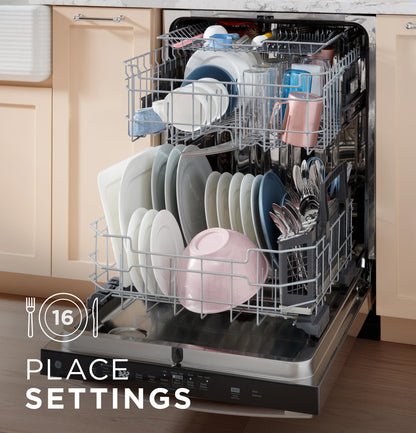 GE APPLIANCES GDP670SYVFS GE® ENERGY STAR® Fingerprint Resistant Top Control with in Stainless Steel Interior Dishwasher with Sanitize Cycle in Stainless Steel - GDP670SYVFS