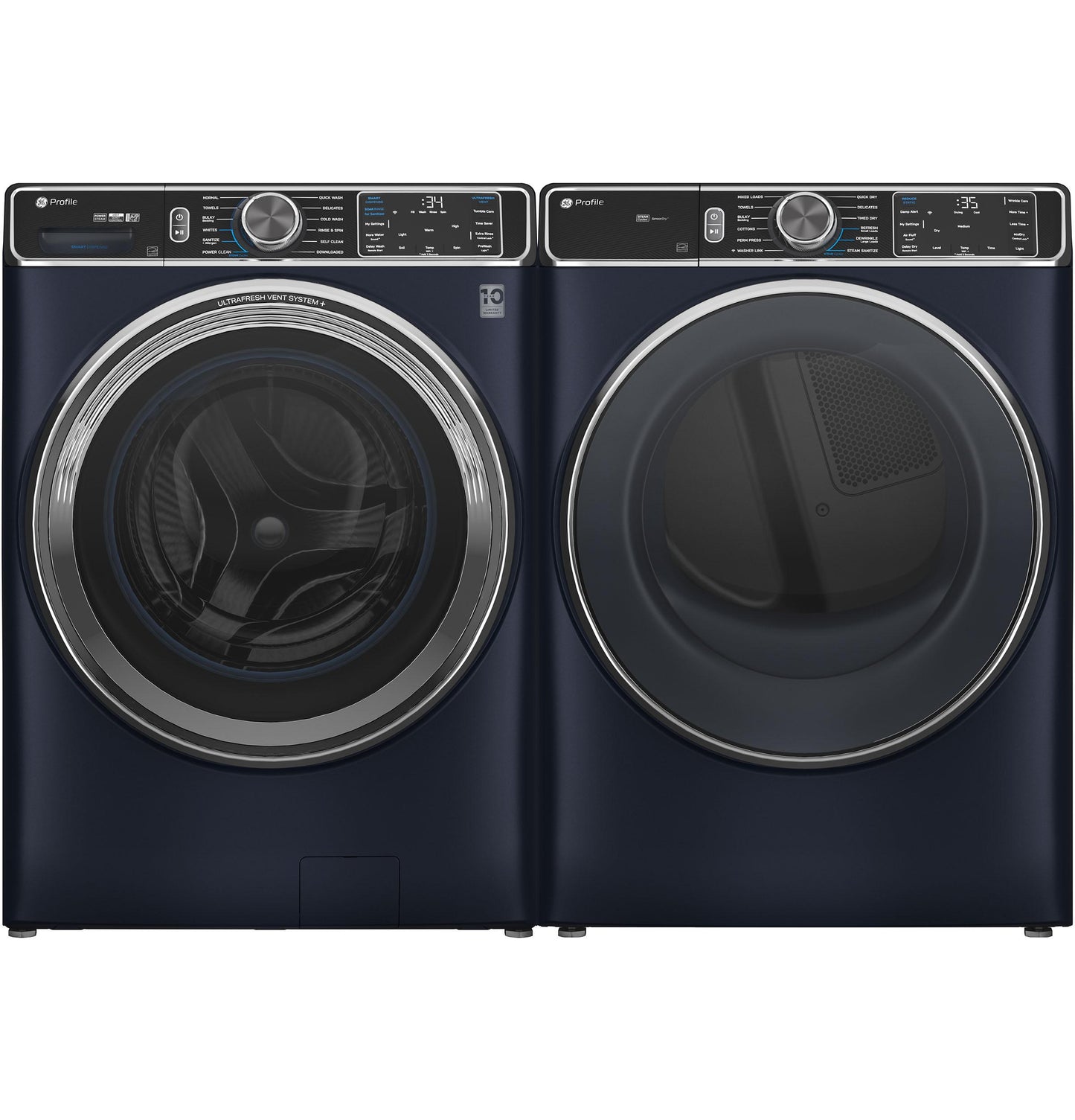 GE APPLIANCES PFD87ESPVRS GE Profile™ 7.8 cu. ft. Capacity Smart Front Load Electric Dryer with Steam and Sanitize Cycle Blue - PFD87ESPVRS