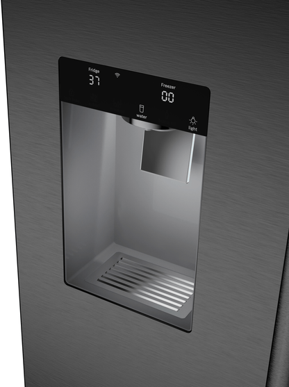 BOSCH B36FD52SNB 500 Series, French Door Bottom freezer, multi door, 36'', Black inox-antifingerprint, Total No Frost Black in Stainless Steel - B36FD52SNB