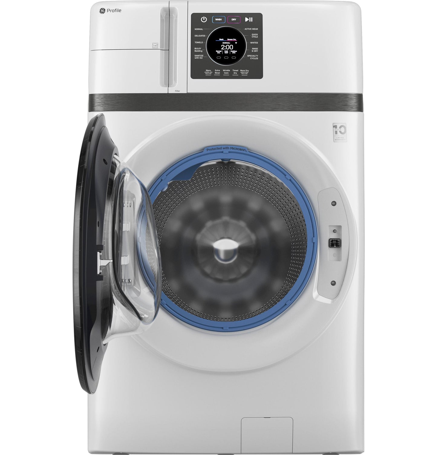 GE APPLIANCES PFQ83HSSWWW GE Profile™ ENERGY STAR® 4.6 cu. ft. Capacity UltraFast Combo with Ventless Inverter Heat Pump Technology Washer/Dryer White - PFQ83HSSWWW