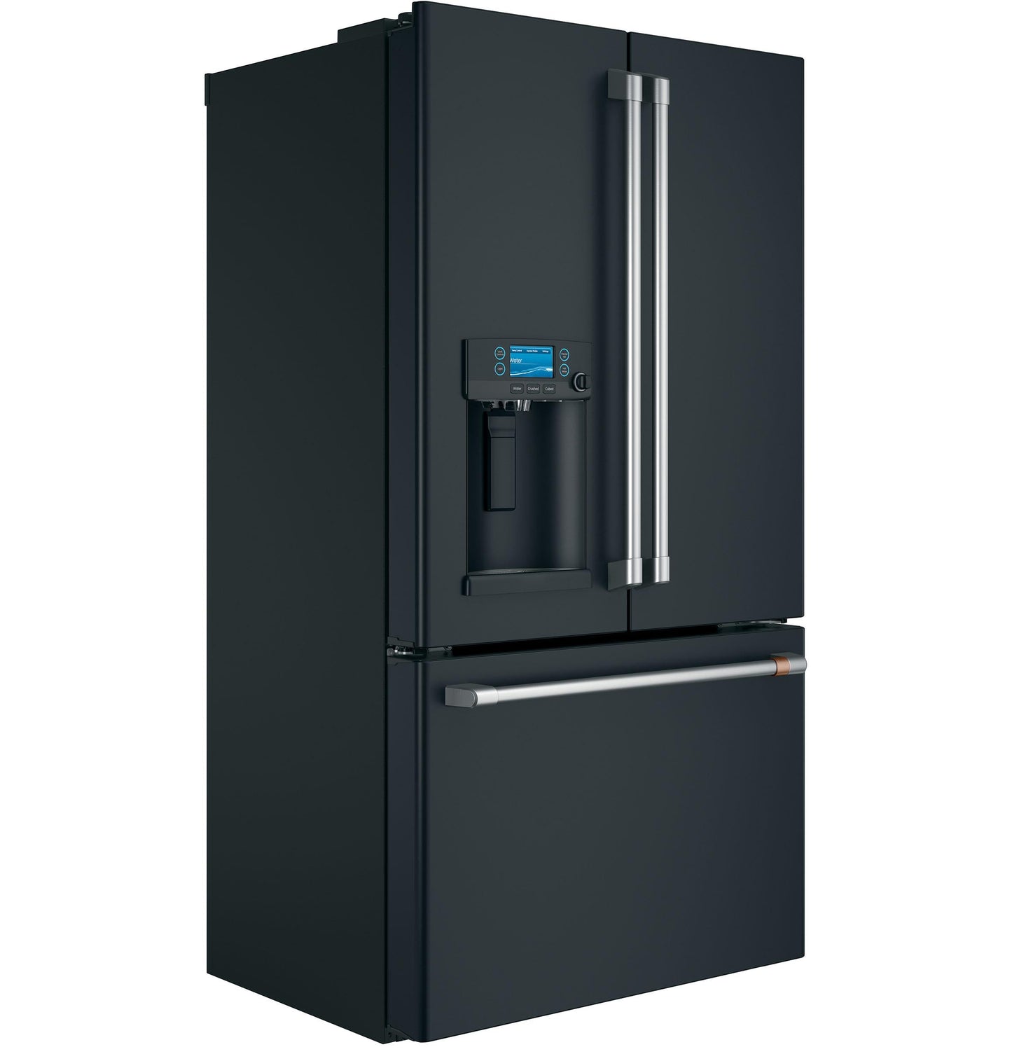 CAFE CYE22TP3MD1 CAFé™ ENERGY STAR® 22.1 Cu. Ft. Smart Counter-Depth French-Door Refrigerator with Hot Water Dispenser Black - CYE22TP3MD1