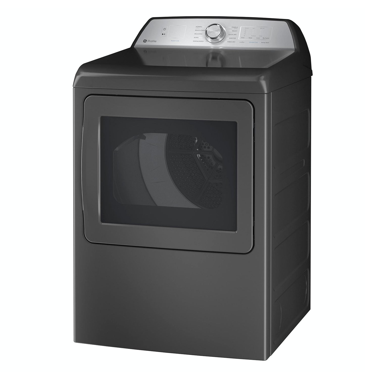 GE APPLIANCES PTD60GBPRDG GE Profile™ ENERGY STAR® 7.4 cu. ft. Capacity aluminized alloy drum Gas Dryer with Sanitize Cycle and Sensor Dry Gray - PTD60GBPRDG