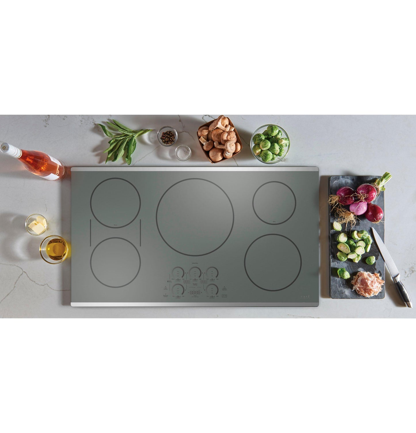 CAFE  Series ENERGY STAR 36" Built-In Touch Control Induction Cooktop in Stainless Steel - CHP90362TSS
