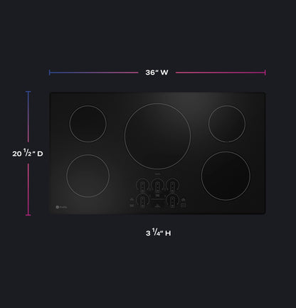 GE APPLIANCES GE Profile ENERGY STAR 36" Built-In Touch Control Induction Cooktop Black - PHP7036DTBB