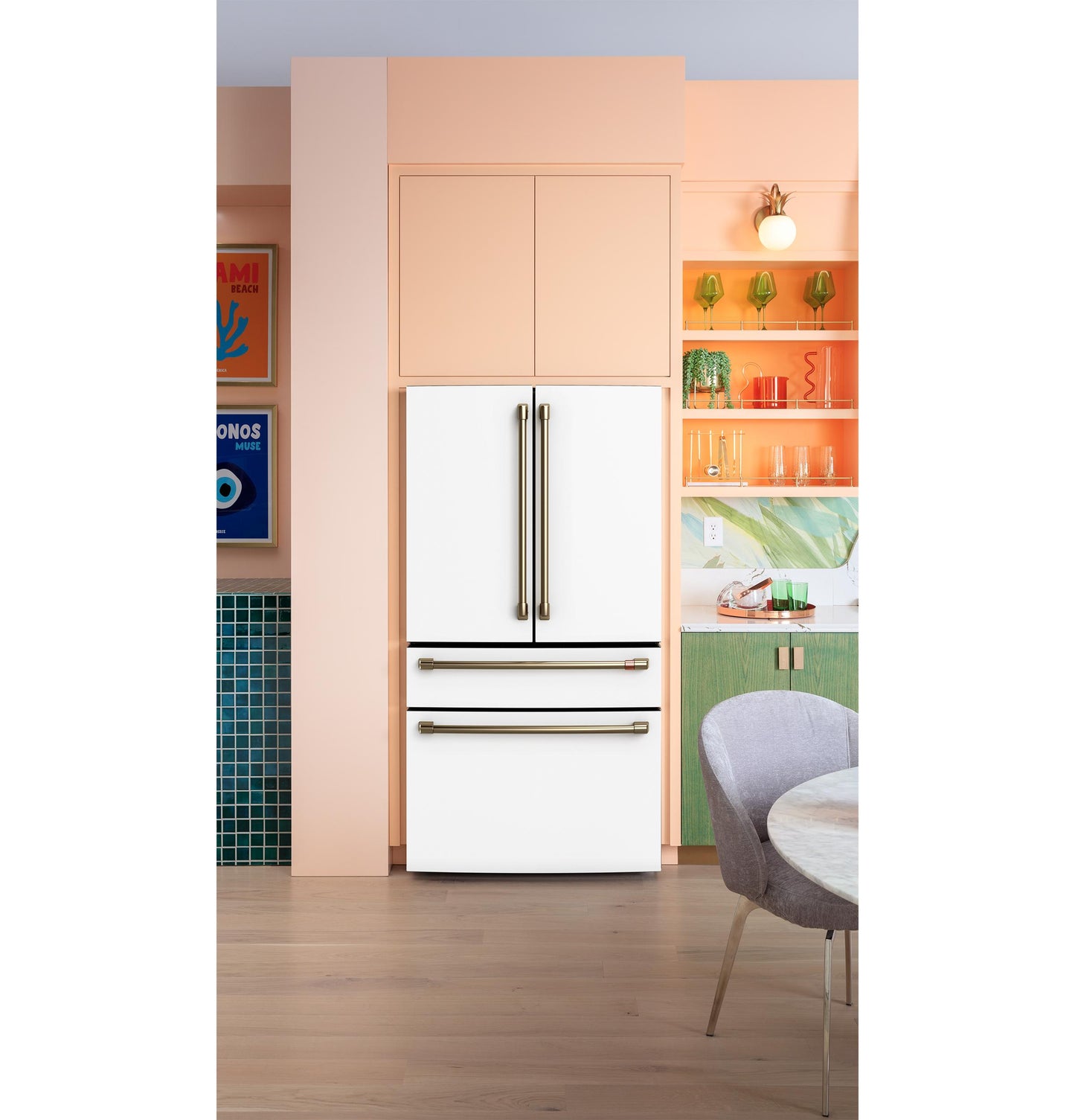 CAFE CGE29DP4TW2 CAFé™ ENERGY STAR® 28.7 Cu. Ft. Smart 4-Door French-Door Refrigerator With Dual-Dispense AutoFill Pitcher White - CGE29DP4TW2