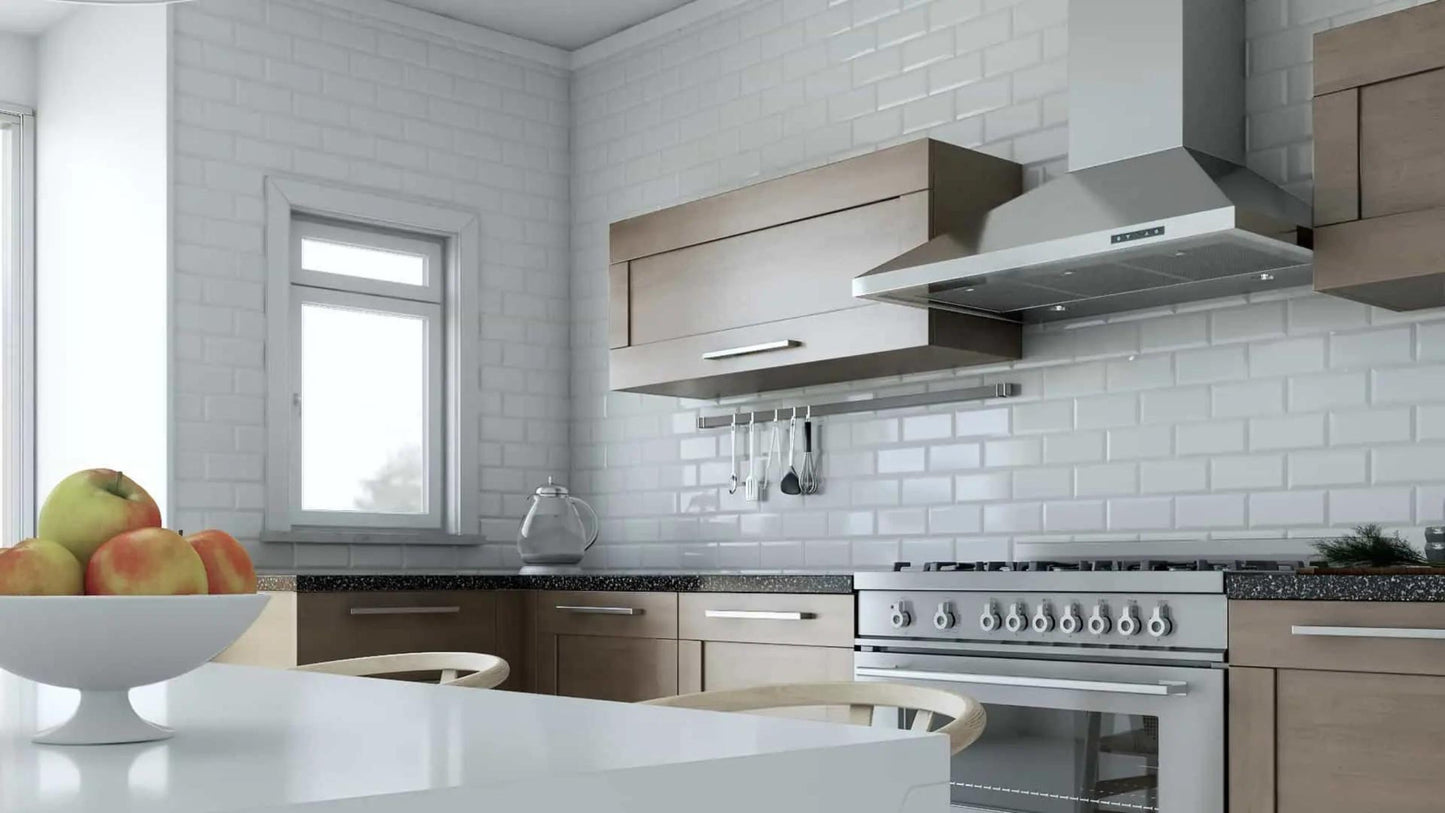 XO APPLIANCE XOV36KSE 36" 1000 CFM Italian Made Wall Chimney Range Hood in Stainless Steel - XOV36KSE