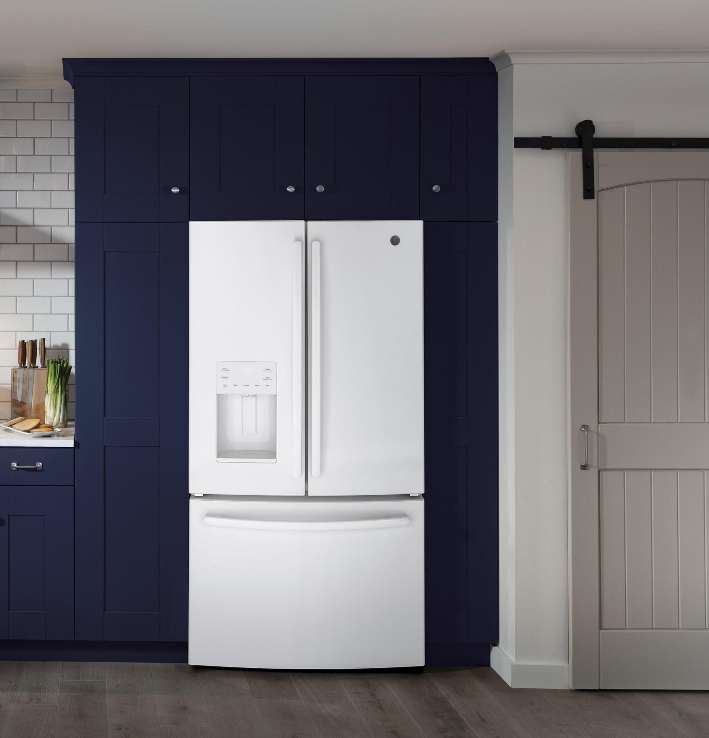 GE APPLIANCES 25.7 Cu. Ft. French-Door Refrigerator White - GFE26JGMWW