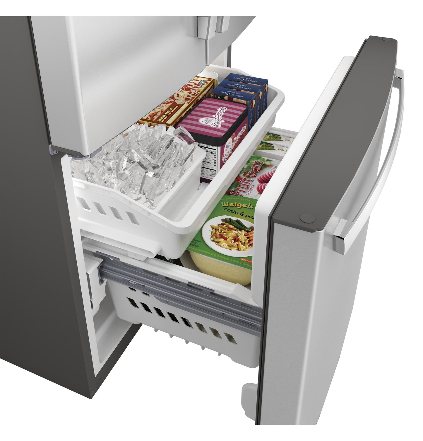 GE APPLIANCES 24.7 Cu. Ft. French-Door Refrigerator in Stainless Steel - GNE25JYKFS