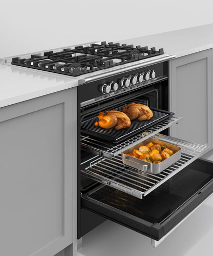 FISHER & PAYKEL OR36SCG4B1 36" Series 7 Classic 5 Burner Gas Range Black - OR36SCG4B1