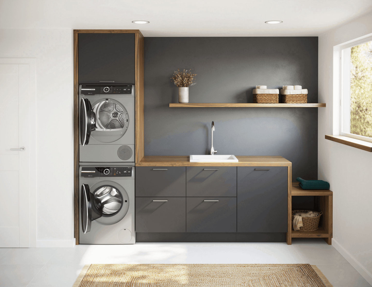 BOSCH WQB245AXUC 800 Series, heat pump dryer, Silver inox Silver