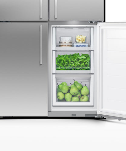 FISHER & PAYKEL RF203QDUVX1 18.9 cu ft Series 7 Quad Door Refrigerator Freezer in Stainless Steel - RF203QDUVX1