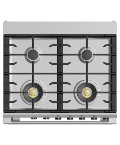 FISHER & PAYKEL OR30SCG6R1 30" Series 9 Classic 4 Burner Dual Fuel Self-Cleaning Range Red - OR30SCG6R1