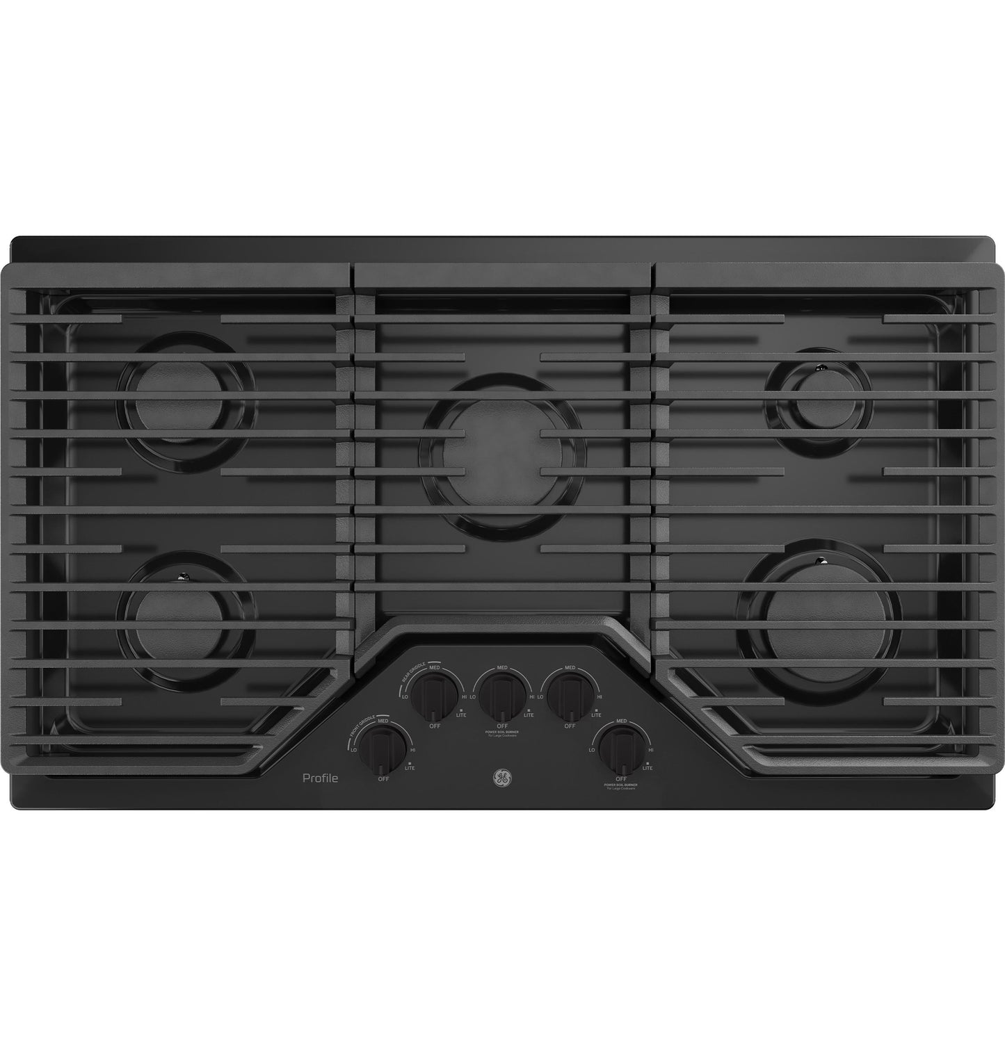 GE APPLIANCES PGP7036DLBB GE Profile™ 36" Built-In Gas Cooktop Black - PGP7036DLBB