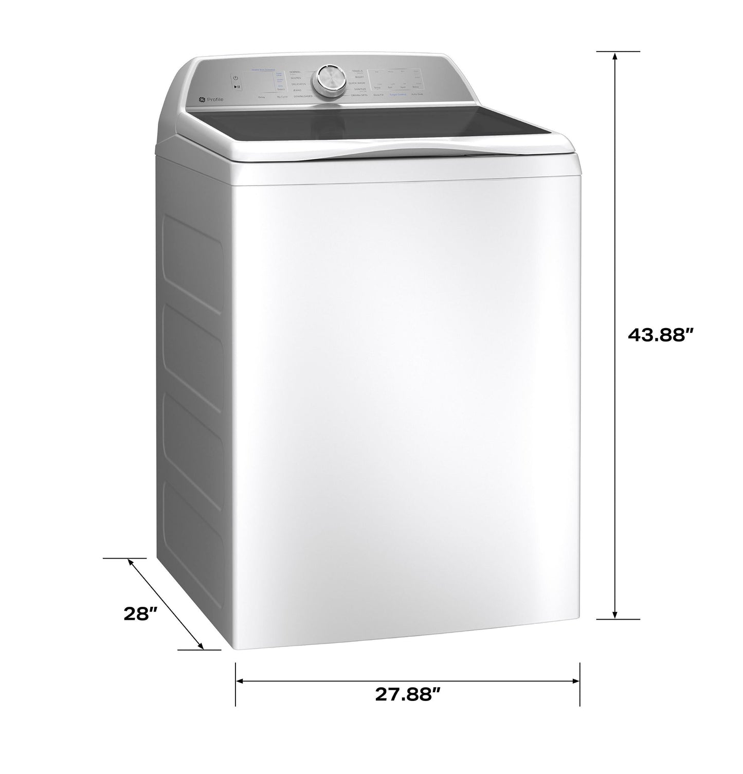 GE APPLIANCES PTW600BSRWS GE Profile™ ENERGY STAR® 5.0 cu. ft. Capacity Washer with Smarter Wash Technology and FlexDispense™ White On Gray - PTW600BSRWS