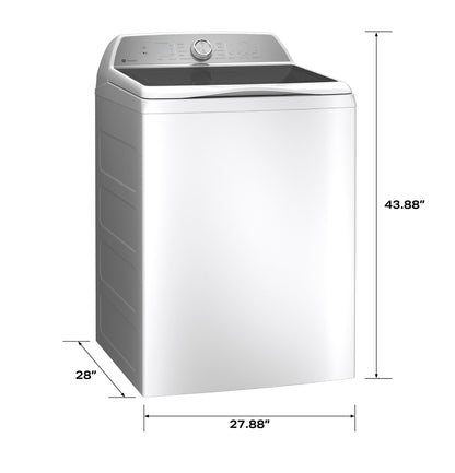 GE APPLIANCES PTW600BSRWS GE Profile™ ENERGY STAR® 5.0 cu. ft. Capacity Washer with Smarter Wash Technology and FlexDispense™ White On Gray - PTW600BSRWS