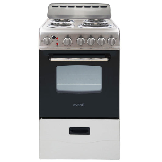 AVANTI ERU200P0W Avanti 20" Electric Range - White - ERU200P0W