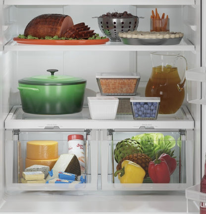 GE APPLIANCES 20.9 Cu. Ft. Bottom-Freezer Refrigerator in Stainless Steel - GBE21DYKFS
