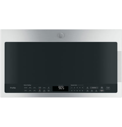 GE APPLIANCES Profile 2.1 Cu. Ft. Over-the-Range Sensor Microwave Oven in Stainless Steel - PVM9005SJSS
