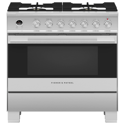 FISHER & PAYKEL OR30SDG6X1 30" Series 9 Contemporary 4 Burner Dual Fuel Self-Cleaning Range in Stainless Steel - OR30SDG6X1